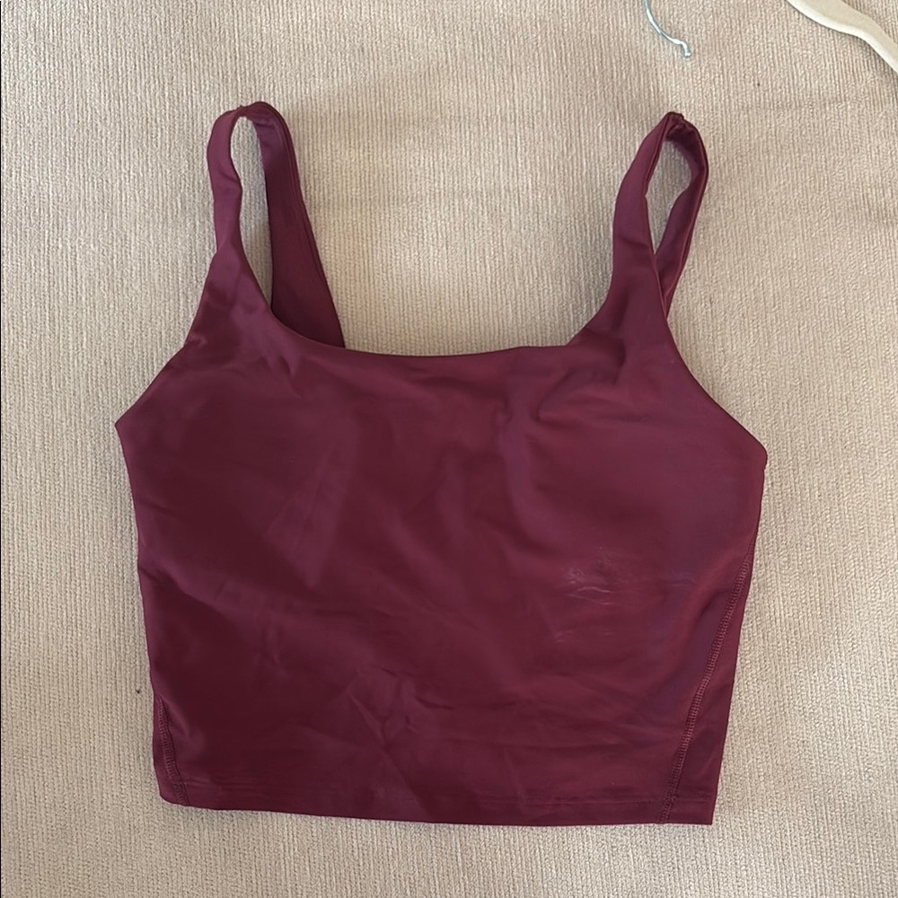 Women's Burgundy gym Top